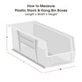 thumbnail image 3 of (2 pack) Box Partners Plastic Stack & Hang Bin Boxes 5 3/8" x 4 1/8" x 3" Clear 24/Case BINP0543CL, 3 of 7
