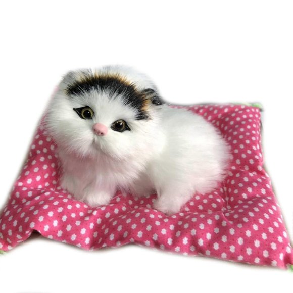 1Pcs Realistic Kitten Cat Simulation Stuffed Living Animal Plush Toy for Kids