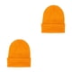 thumbnail image 2 of Gorros de punto Sonducket Beanie Hat Skullcap Color amarillo jengibre 2piezas, 2 of 6