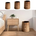 thumbnail image 1 of Papelera retro con acabado imitación madera - Papelera de gran capacidad para sala de estar, baño, cocina, dormitorio, oficina en casa., 1 of 2