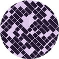 thumbnail image 1 of Ahgly Company Indoor Round Patterned Bright Lilac Purple Area Rugs, 7' Round, 1 of 6