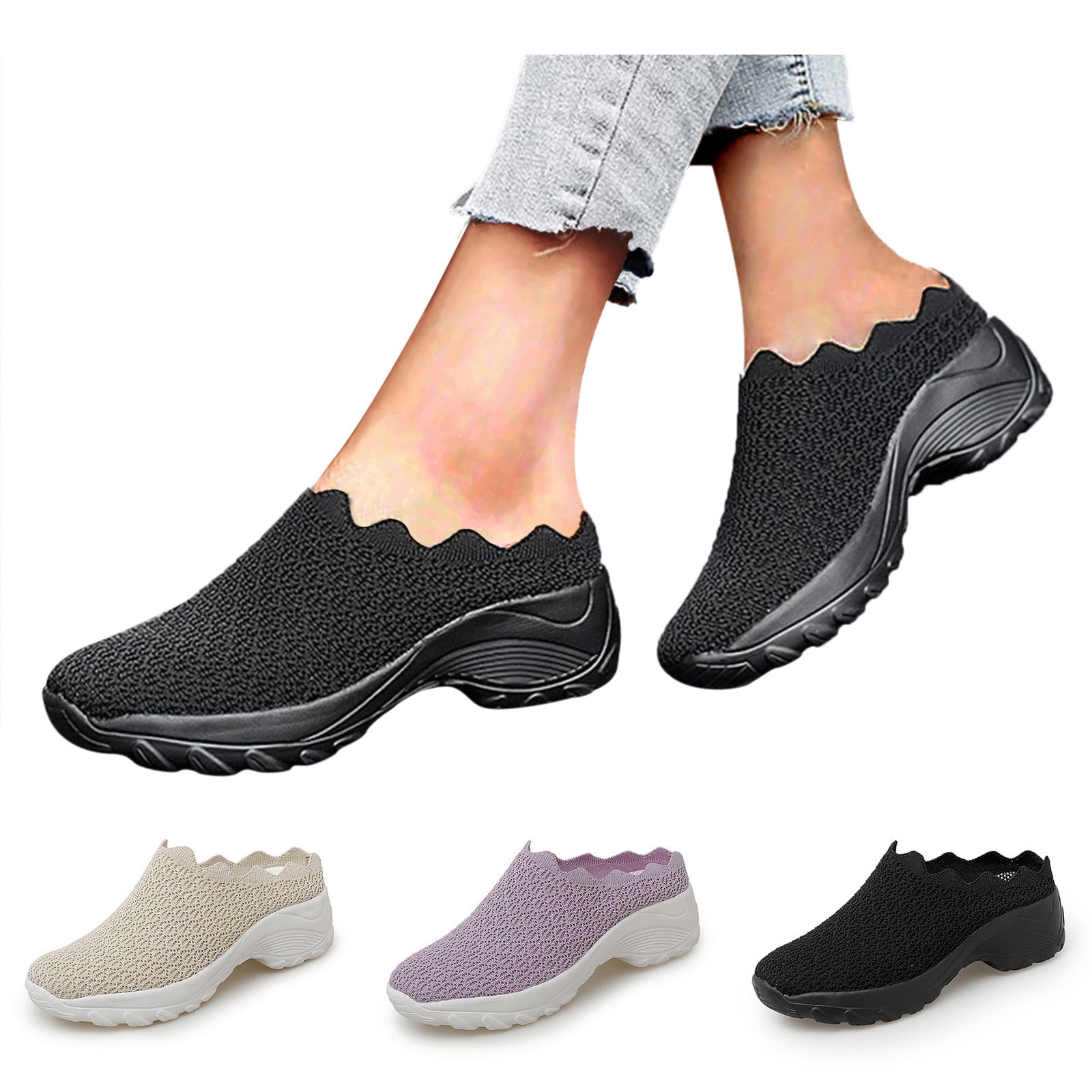 crtigd Womens White Leather Sneakers Size 6 LaceUp Breathable Sports