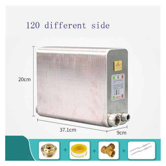 Brazed Plate Heat Exchanger 120 Plates Water Heater Stainless Steel Small Size High Efficiency Heat Exchanger Recirculating Chiller