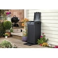 thumbnail image 5 of Keter Baltimore 38 Gallon Resin Outdoor Kitchen Trash Can Duotech Garbage Can, Black Woodlook, 5 of 11
