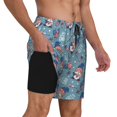 thumbnail image 3 of Daiia Independence With Gnome Mens Swim Trunks Swim Shorts Quick Dry Swim Shorts with Mesh Lining Pockets-3X-Large, 3 of 9
