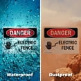 thumbnail image 5 of (2 Pack) Electric Fence OSHA Danger Sign 14 Inch X 10 Inch Vinyl Label Decal Sticker Weather Resistant, UV Protected for Workplace, Business, and Construction Site, Made in the USA, 5 of 7