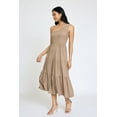 thumbnail image 6 of Solid One Shoulder Tiered Tea Length Dress | 4 Colors | S-3X, 6 of 22