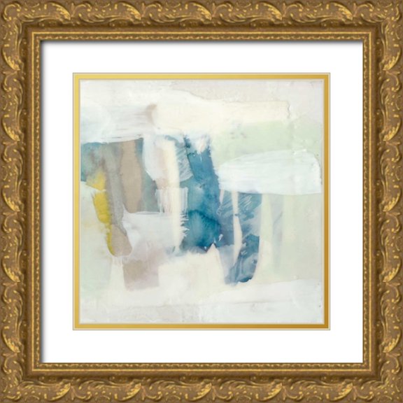 Goldberger, Jennifer 12x12 Gold Ornate Wood Framed with Double Matting Museum Art Print Titled - Encaustic Window II
