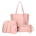 thumbnail image 2 of Conjunto De 4 Piezas Para Mujer, Bolso De Mano, Bolso De Hombro, Billetera Y Tarjetero, Elegante Mochila Multifuncional, Bolsos De Viaje De Gran Capacidad, Bolsos De Hombro seitruly AP006301-04, 2 of 6
