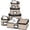 Brown, variant on China Storage Containers 5-Piece Set Moving Boxes for Dinnerware, Glasses, Plates, Mugs and Saucers Sturdy Quilted Microfiber Dish Organizer with Dividers for Seasonal Storage - Holds Set of 12