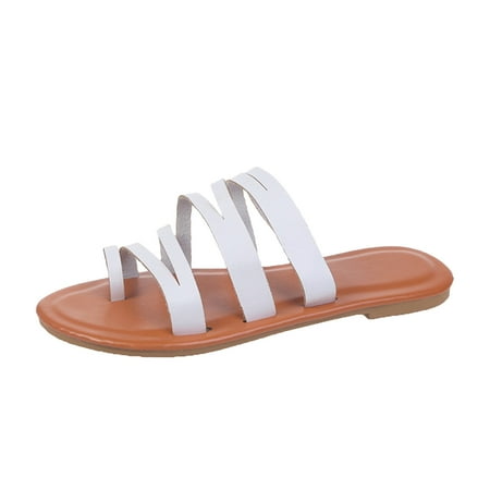 

Women Sandals clearance for Juebong Women s Gladiator Flat Slides Sandals Fisherman Strappy Sandals Ankle Strap Sandals Summer Beach Dress Shoes for Women