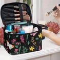 thumbnail image 5 of HELLHERO Practical Travel Cosmetic Bag Organizer with Brush Slots Make up Organizer Women Girlfriend Teacher Valentines Day Gifts(Butterfly Floral), 5 of 6