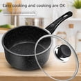 thumbnail image 3 of Non-Stick Maifan Stone Mini Pot 20cm (Lid Not Included) - Versatile Small Kitchen Pan for Baby Food, Milk, Noodles & Soup - Compact, Durable Cookware for Home, Dormitory Travel, 3 of 6