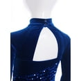 thumbnail image 5 of LiiYii Kids Girls Sequin Leotard Ballet Tutu Dress Lyrical Ballerina Outfit Modern Ballroom Dance Costume Blue 6, 5 of 7