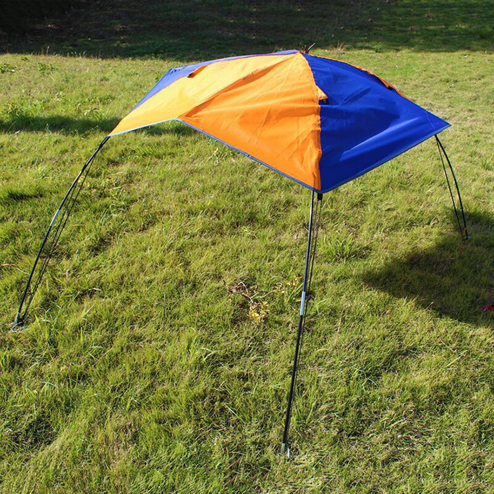 Floleo Inflatable Boat Awning, 2 Person Folding Sun Shade Tent with Poles, Water-Resistant Canopy for Kayak, Camping, Beach, Picnic, Includes Carry Bag & Accessories