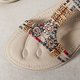 thumbnail image 5 of Bmisegm Women's Summer Fashion Solid Color Rhinestone Sandals Open Toe Elastic Outdoor Sandals Womens Sandals Summer White 6.5, 5 of 9