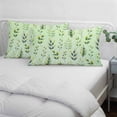 thumbnail image 3 of Green Leaves Pillow Covers, Linen Long Throw Pillow Case, Summer Botanical Farmhouse Leaf Holiday Pillow Protector Decorative Cushion Cover for Living Room/Bedroom 12" x 20", 3 of 8