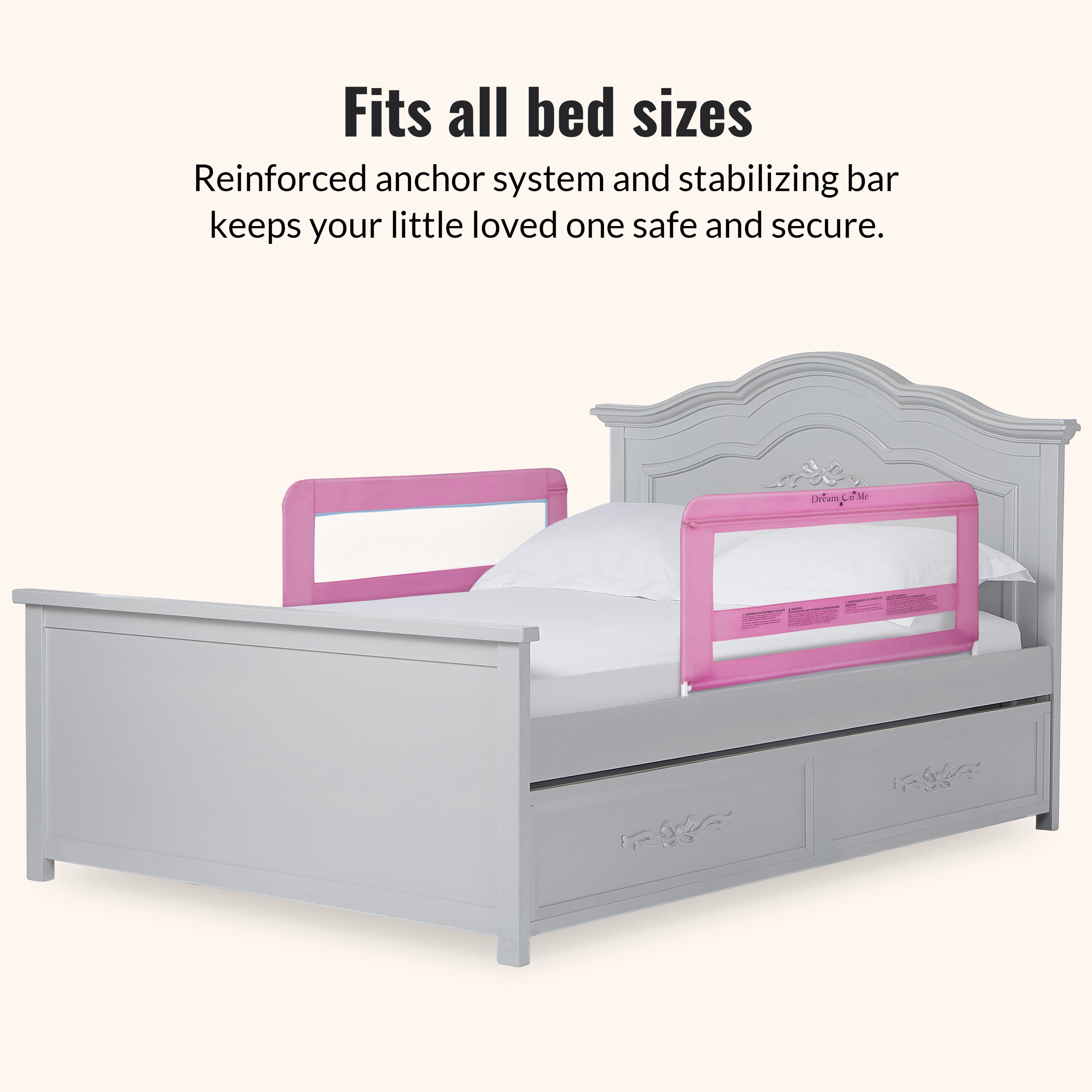 Dream On Me Lilibet Safety Bed Rail Double Pack