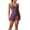 Purple, variant on SEMPAI Women 2 Piece Seamless workout Sets Halter Backless Impact Longline Strappy Tank Top Sport Gym Yoga Bike Shorts