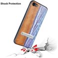 thumbnail image 6 of Labanema Apple iPhone 7 /iPhone 8 Case, Apple iPhone 7 /iPhone 8 Cover with Metal Kickstand, Natural Wood TPU Cover, Anti Scratch Case for Apple iPhone 7 /iPhone 8 (Waves), 6 of 7