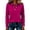 Hot Pink #69, variant on WULMLEO 3/4 Sleeve Tops for Women Dressy Casual Button Collared Polo Golf Shirts Khaki S