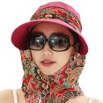 thumbnail image 3 of BeesClover Women Sun Hat Face Neck Protection Cap Breathable Foldable Detachable Hat For Lady Girl, 3 of 7