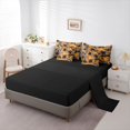 thumbnail image 5 of Feelyou Pixelated Blocks Miners Twin Bedding Sets 7pcs, Orange Square Comforter Set, 5 of 8