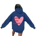 thumbnail image 4 of Wovix Hoodies For Women Word Graphic Sweatshirts Vintage Hoodie Trendy Preppy Hooded Shirts Long Sleeve Oversized Loose Soft Tops, 4 of 7