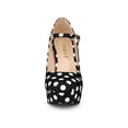 thumbnail image 6 of BLISSFUL STEP Women's Shoe Polka Dots Mary Janes Stiletto Heels Platform Ankle Strap Close Toe  Pumps Black 7, 6 of 7