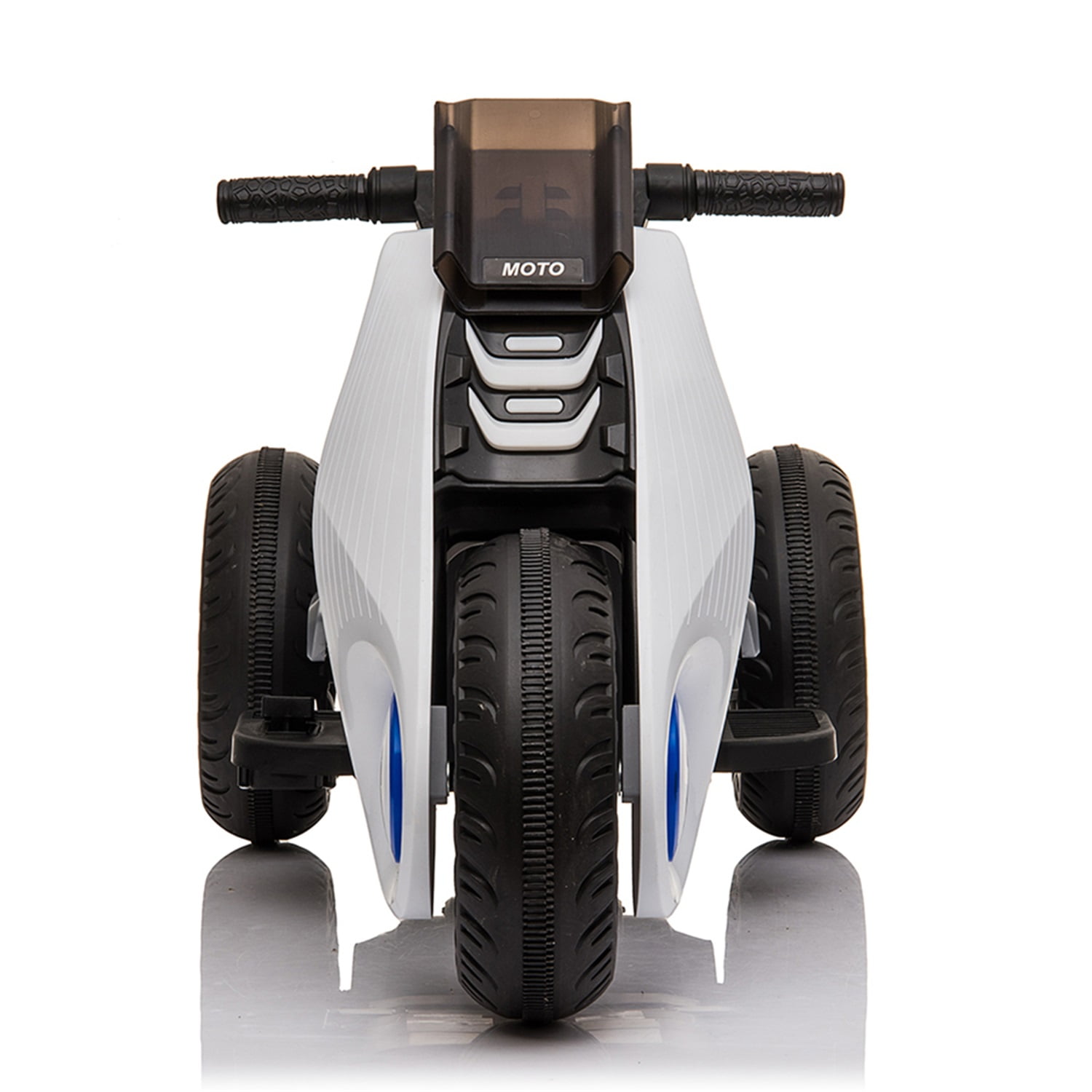 CIPACHO 6V Kids Ride on Motorcycle, 3 Wheel Trike Motorcycle, Electric Ride on Toys with Music, Story Playing, White CIPACHO 6V Kids Ride on Motorcycle, 3 Wheel Trike Motorcycle, Electric Ride on Toys with Music, Story Playing, White