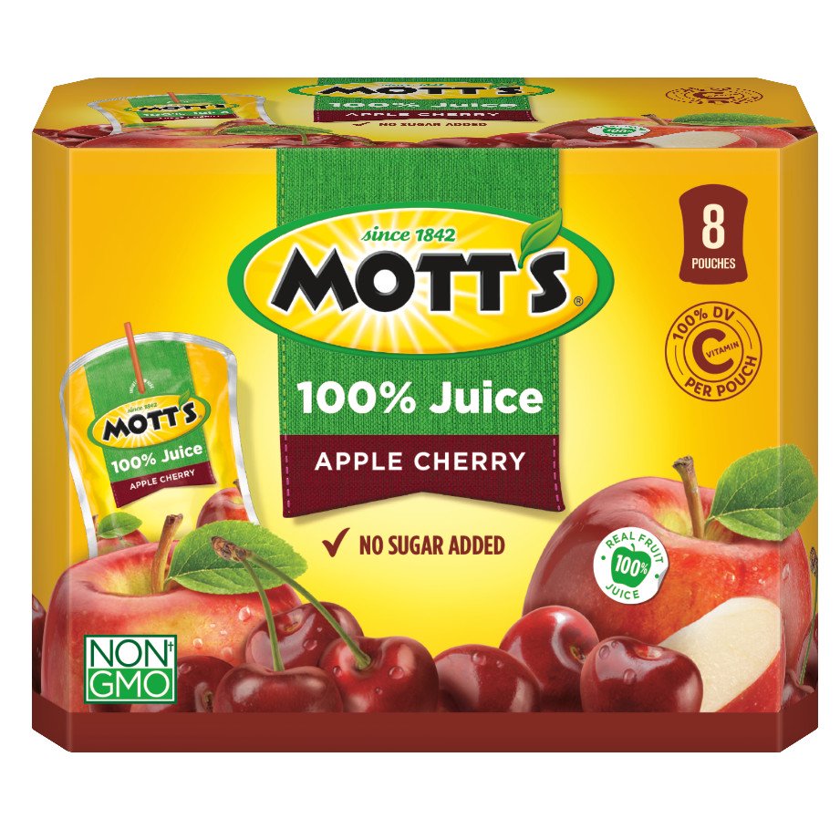 Mott's 100 Apple Cherry Juice, 6.75 Fl. Oz., 8 Count