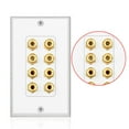 thumbnail image 6 of 8 Posts Speaker Wall Plate Home Theater Wall Plate Audio Panel for 4 Speakers, 6 of 6