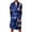 Blue, variant on Herrnalise Pajama Sets for Men Casual Long Sleeves Lace-up Print Home Pocket Long Pajama Robe Red