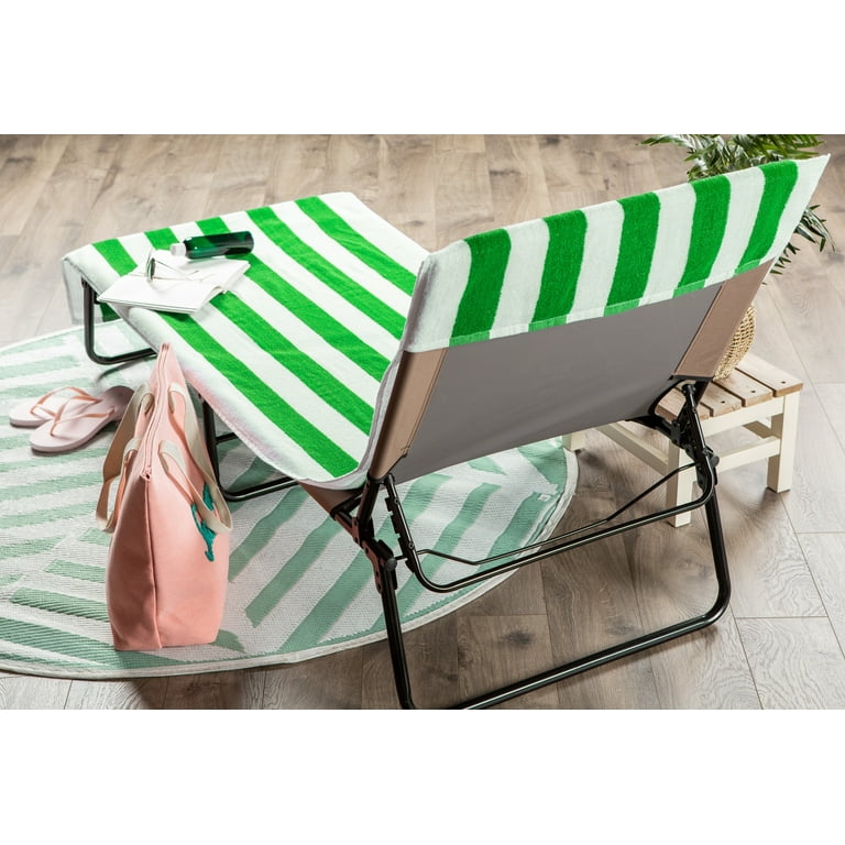 Dii stripe lounge chair beach towel with top fitted pocket 26x82 cheap