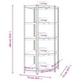 thumbnail image 4 of vidaXL 5-Layer Corner Shelf Blue Steel&Engineered Wood, 4 of 5