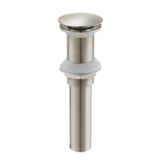 Bathroom Sink Pop-Up Drain Without Overflow in Brushed Nickel
