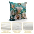 thumbnail image 4 of GOSMITH Flower Butterfly Throw Pillow Cover White Calla Lily Pink Rose Spring Flowers Bouquet Decorative Pillow Covers Square Pillowcase Cushion Covers, 4 of 5