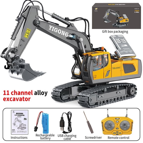 A 1/14 Scale Hydraulic Excavator G308H 18 Channel Full Metal Rtr Construction Vehicle Toy