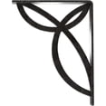thumbnail image 4 of Ekena Millwork 1 1/2"W x 7 1/2"D x 10"H Versailles Wrought Iron Bracket, (Single center brace), Antiqued Pewter, 4 of 7