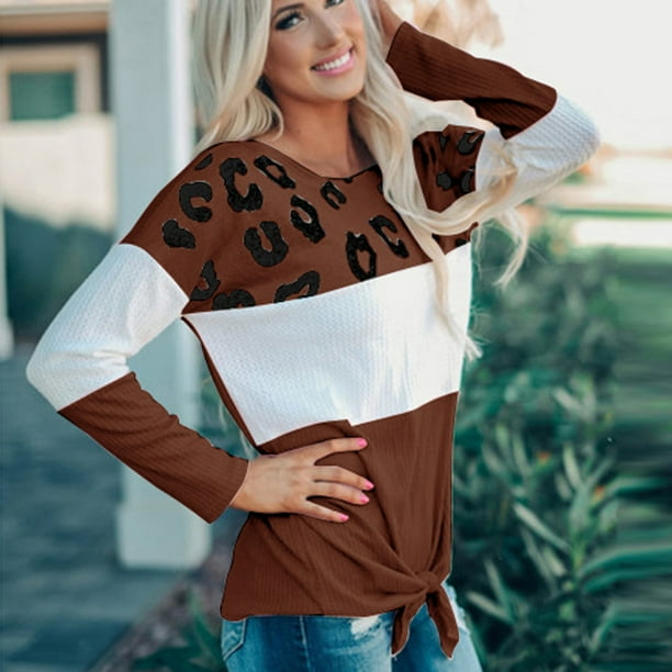 Aqestyerly Women S Cashmere Sweaters Women Fashion Stripe Leopard