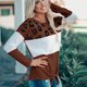 thumbnail image 1 of Puntoco suéter mujer moda rayas leopardo estampado cómodo manga larga suéter tops liquidación de Navidad Puntoco Puntoco-544, 1 of 8