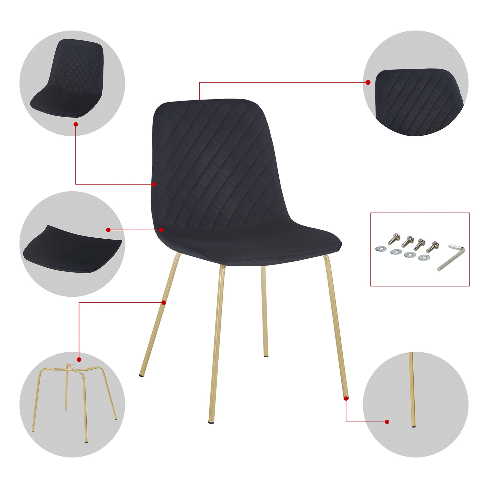 Kepooman 4Pcs Dining Chair, Dining Room Chairs for Offices, Blue Kitchen Chairs Kepooman 4Pcs Dining Chair, Dining Room Chairs for Offices, Blue Kitchen Chairs