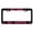 Black/Dark Pink, variant on Don't Worry Be Hippie Peace Sign Style Metal License Plate Frame Personalized/Car Accessories Car Tag Holder Cover (Chrome/Red)