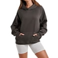 thumbnail image 1 of Sudaderas con capucha Anoumcy Comfort de forro polar de gran tamaño con capucha gris S, 1 of 6
