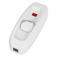 thumbnail image 1 of 240V 10A Inline On/Off Button Table Lamps Desk Light Cord Cable Switch, 1 of 5