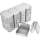 thumbnail image 1 of Metal Rectangular Empty Hinged Tins - 30 Pack Silver Mini Portable Box Containers Small Storage Kit Home Organizer, 1 of 5