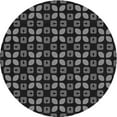 thumbnail image 1 of Ahgly Company Tapis Rond Lavable en Machine Intérieur Transitionnel Gris Minuit, 3 Pieds Rond, 1 of 7