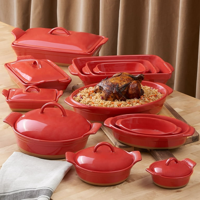 Better Homes & Gardens Parker Oval Casserole Baking Dish, Set of 3,  Multiple Colors 