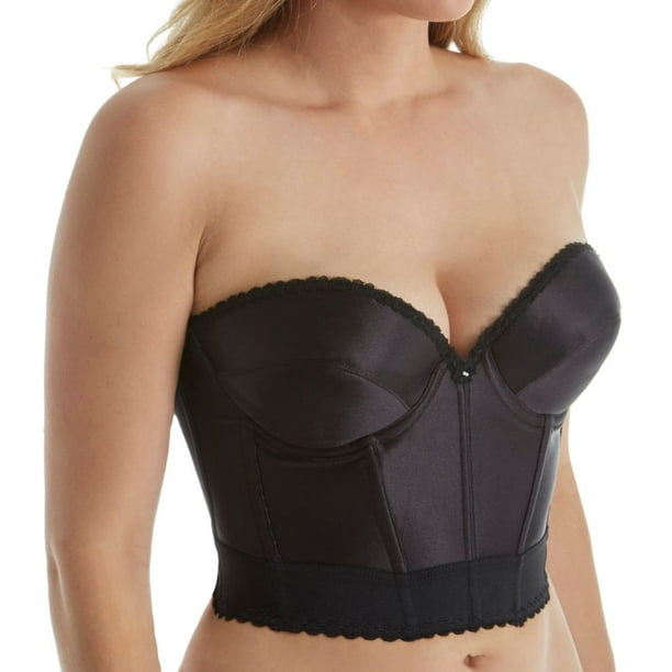Carnival Women S Carnival 203 Satin Low Plunge Longline Bustier Bra Walmart Com Walmart Com