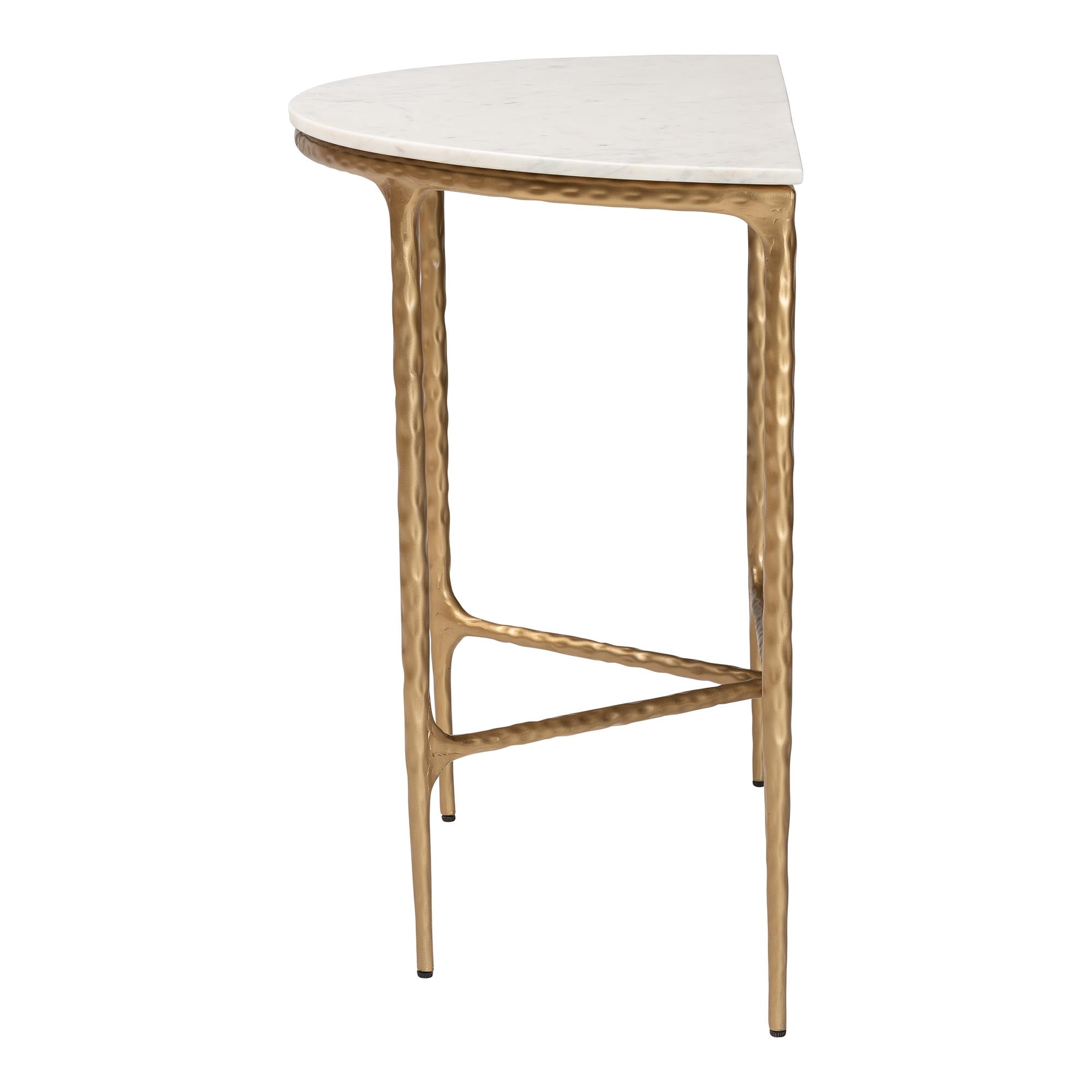 Baxton Studio Akanji Modern Console Table, Marble White